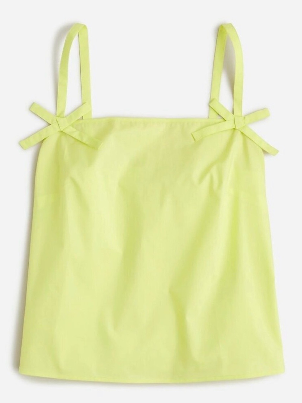 J. Crew Neon Lime Bow-Trim Cami NWT